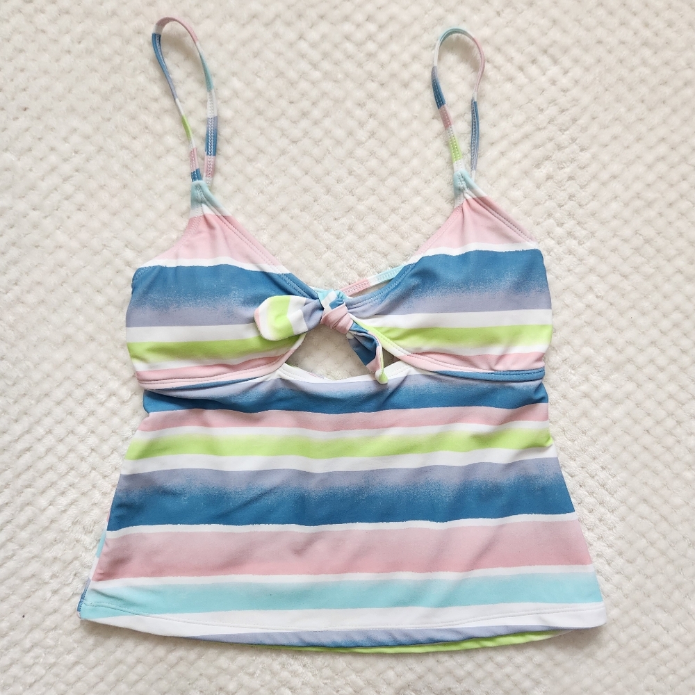 Y2K Striped Tankini